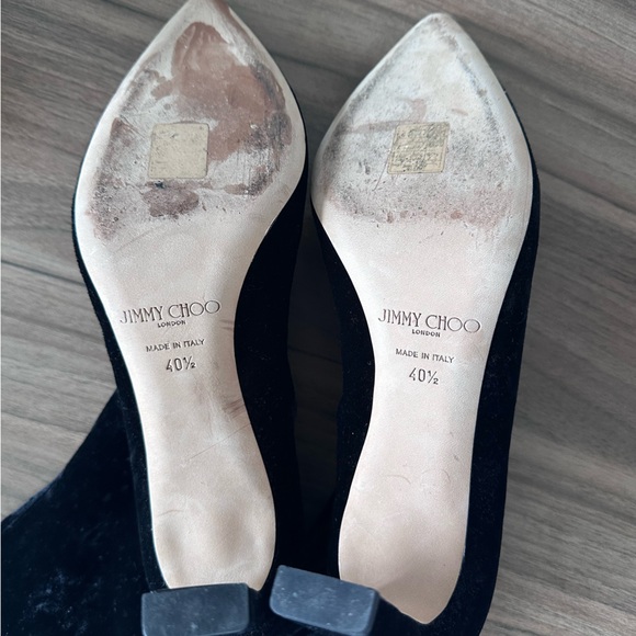 Jimmy Choo Lorraine 85 crushed velvet stretch boot - Picture 9 of 9